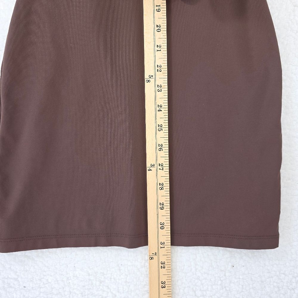 Babaton Golf Sleeveless Bodycon Dress Brown Size XS - Picture 6 of 10